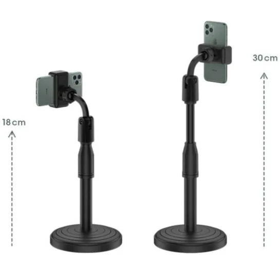 Suporte Para Celular De Mesa Com Altura Ajustavel Angulo 360º