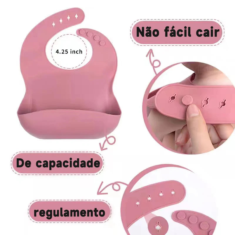 Kit de Alimentação Silicone Infantil 5 Peças