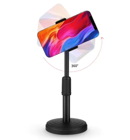 Suporte Para Celular De Mesa Com Altura Ajustavel Angulo 360º