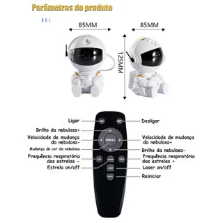 Projector Astronaut 3.0  Night Light Starry Sky Star USB LED Room Lamp With Remote Control Children Gift D