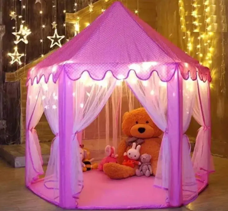 Barraca Infantil Tenda Cabana Castelo Princesas com luzes Led Promoção ENVIO RÁPIDO PARA TODO O BRASIL