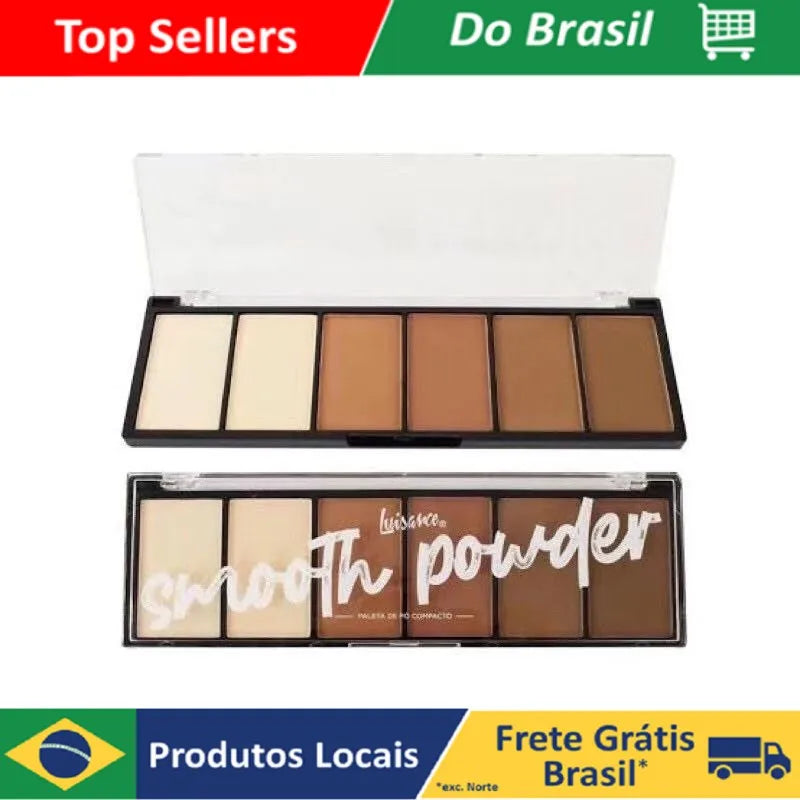 Paleta De Pó Iluminador/Bronzeador/Contorno Luisance 06 Cores