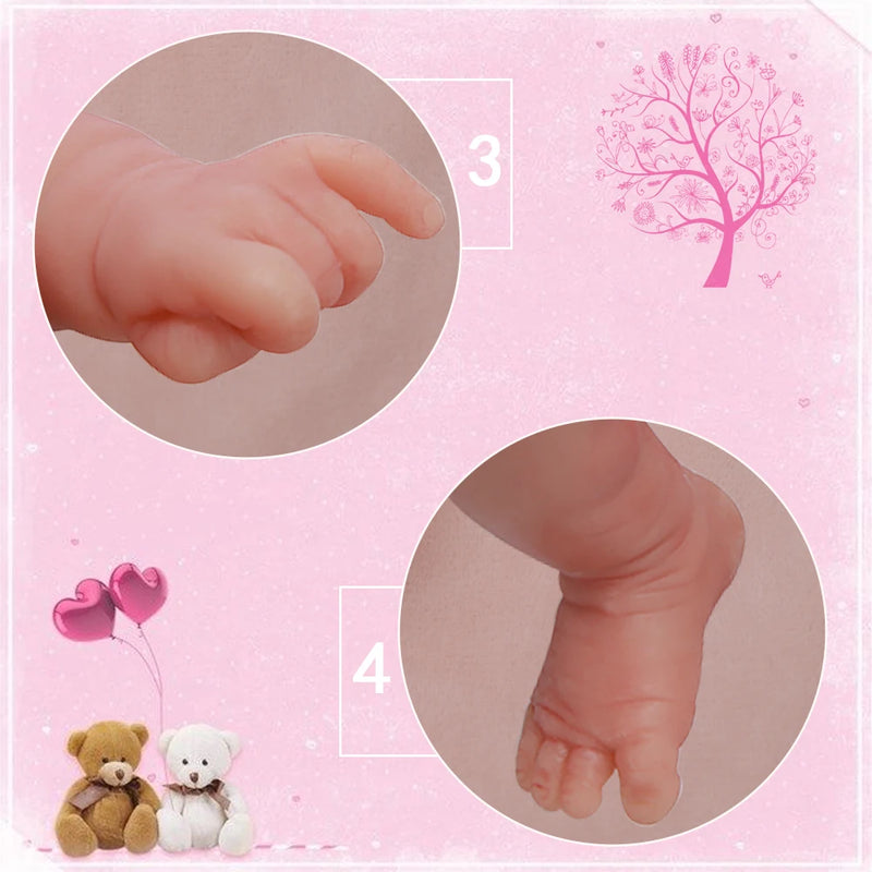 Boneca IVITA WG1512 14inch 1.65kg Full Body Silicone Bebe Reborn Doll "coco" Soft Dolls Realistic Girl Baby DIY Blank Toys for Children