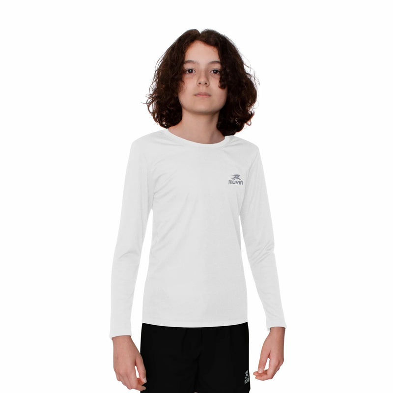 Camisa Infantil Dry Basic Muvin - Proteção Solar FPS UV50 - Corrida, Caminhada e Academia