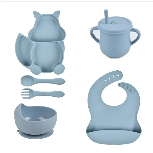 Kit de Alimentação Silicone Infantil 5 Peças