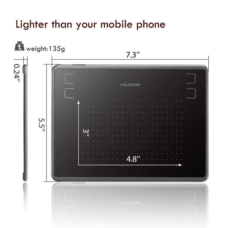 Tablet Huion h430p comprimidos digitais micro assinatura usb gráficos desenho caneta .