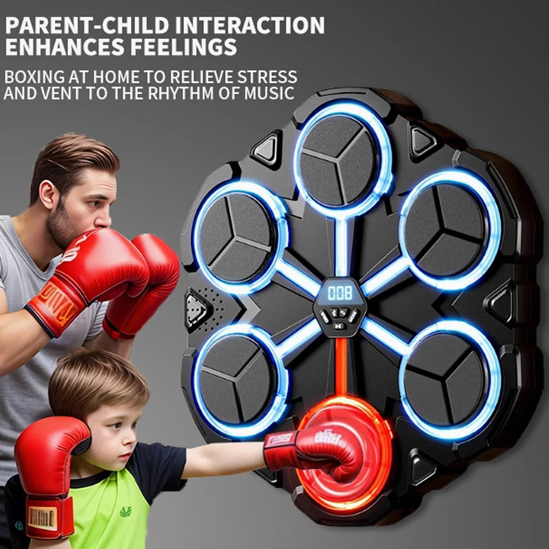 Maquina de Box Com Tela De Led Music Boxing Machine, Boxing Reaction Wall Target