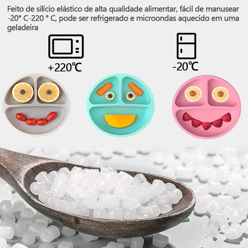 Kit de Alimentação Silicone Infantil 5 Peças