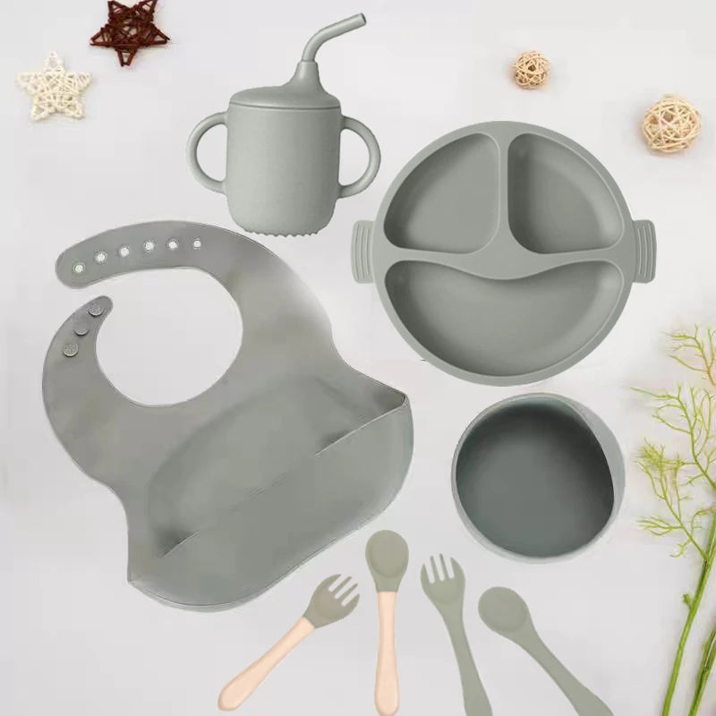 Kit de Alimentação Silicone Infantil 5 Peças