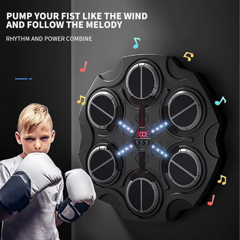 Maquina de Box Com Tela De Led Music Boxing Machine, Boxing Reaction Wall Target