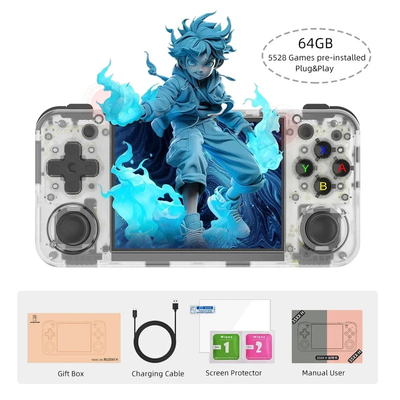 Game Console 3.5''IPS Screen HDMI Output Linux System RG35XXH Retro Video Simulator Console PSP Games