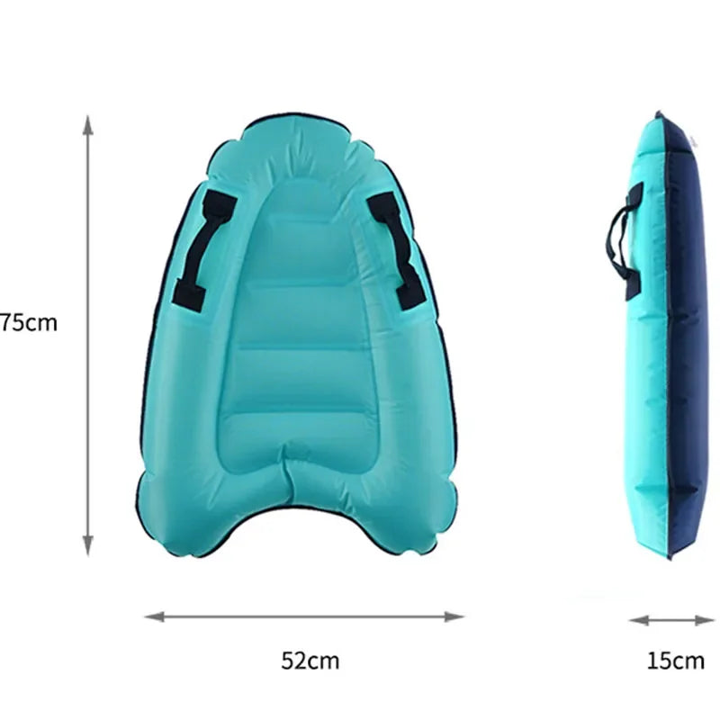 Bodyboard inflável prancha oceano impresso bóia kickboard