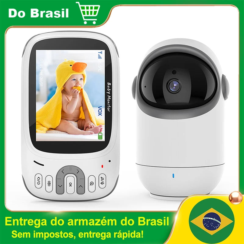 Baba eletronica ,Monitor de vídeo para bebês de 3,2 polegadas,Câmera de segurança com visão noturna .