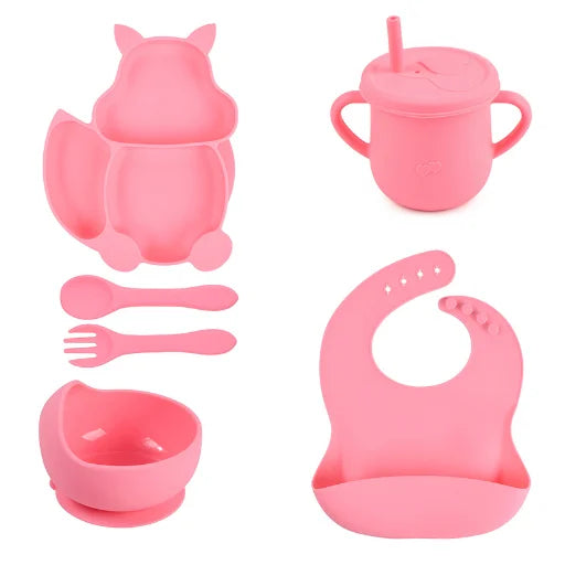 Kit de Alimentação Silicone Infantil 5 Peças