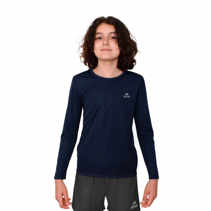 Camisa Infantil Dry Basic Muvin - Proteção Solar FPS UV50 - Corrida, Caminhada e Academia