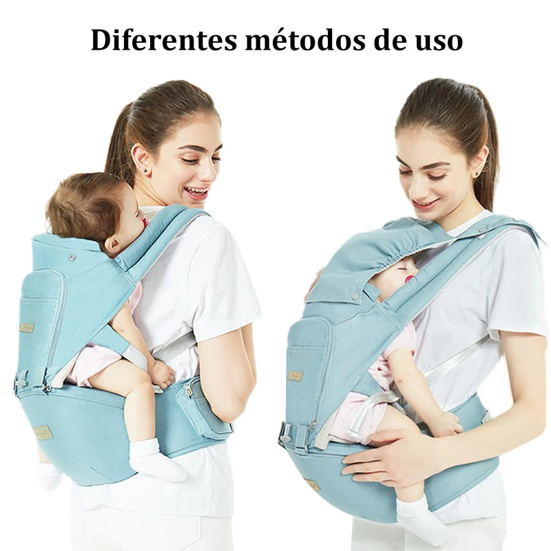 Canguru Ergonômico Para Carregar Bebê Com Pano De Sombra 3 Em 1, 0-3 Meses, Suporta Mais De 10 kg