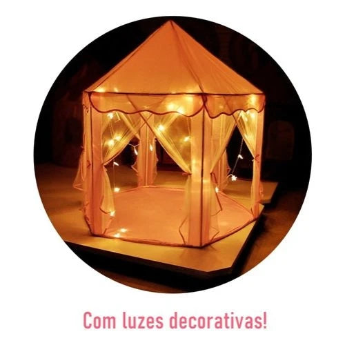 Barraca Infantil Tenda Cabana Castelo Princesas com luzes Led Promoção ENVIO RÁPIDO PARA TODO O BRASIL