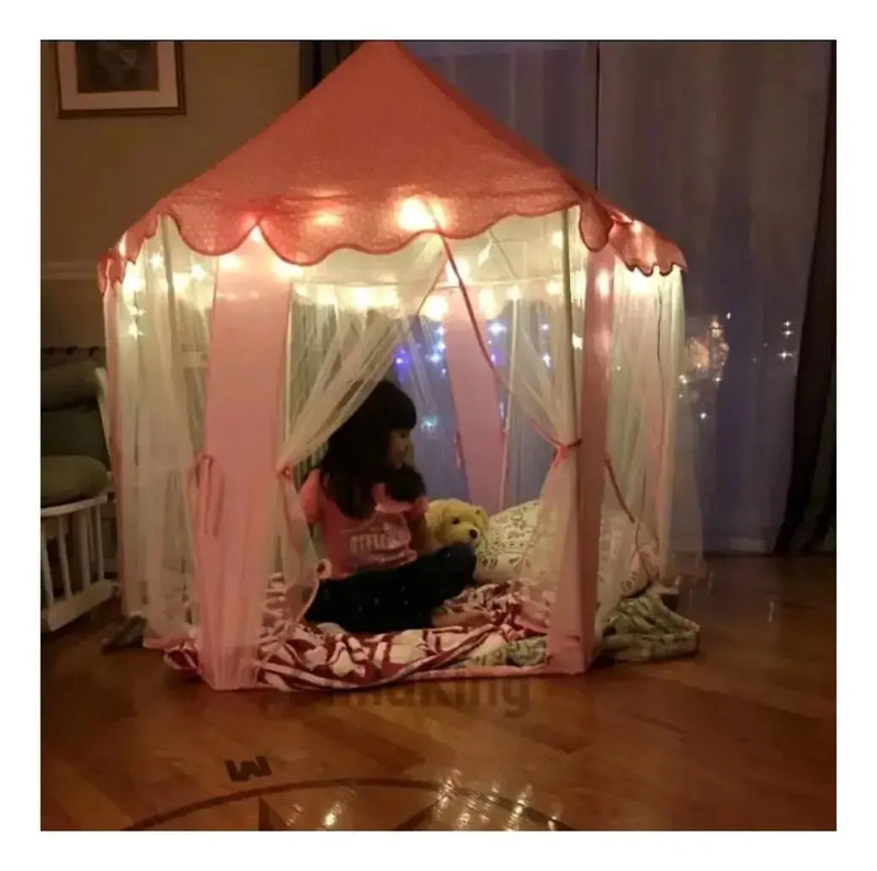 Barraca Infantil Tenda Cabana Castelo Princesas com luzes Led Promoção ENVIO RÁPIDO PARA TODO O BRASIL