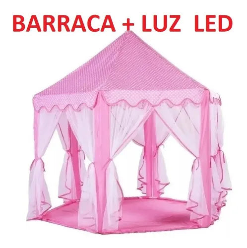 Barraca Infantil Tenda Cabana Castelo Princesas com luzes Led Promoção ENVIO RÁPIDO PARA TODO O BRASIL